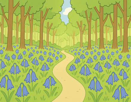 鈴蘭草の咲き誇る森
