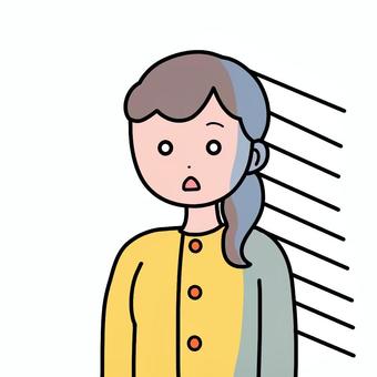 シンプルぽかん女 シンプルぽかん女 人,女,ぽかん,がーん,ショックのイラスト素材