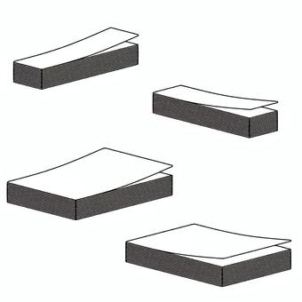 付箋の線画 付箋,メモ,線画,モノクロ,立体,横長,粘着のイラスト素材
