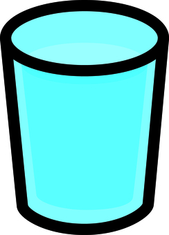 青のコップの冷水です。 コップ,冷水,シンプル,飲食店,グラス,ドリンク,清涼飲料,水,お冷や,飲み物のイラスト素材