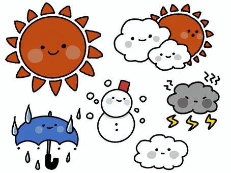 Illustration, прогноз погоды, солнечный день, дождь, 
