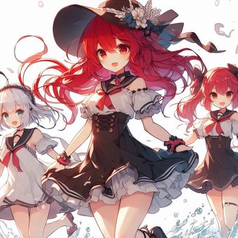 湖へ遊びにきた魔法使いの女性
