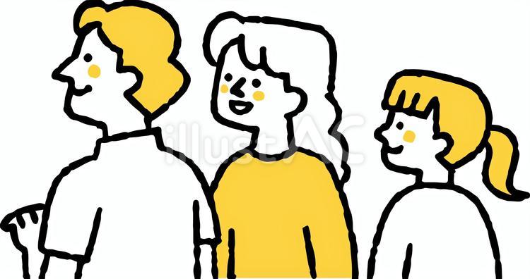 見学に夢中な家族のひととき 休日,レジャー,楽しむのイラスト素材