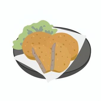あごカツ 小学校,中学校,高校,教材,授業,社会,あごかつ,鳥取県,郷土料理,揚げ物のイラスト素材