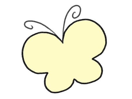 ゆるいちょうちょ黄色