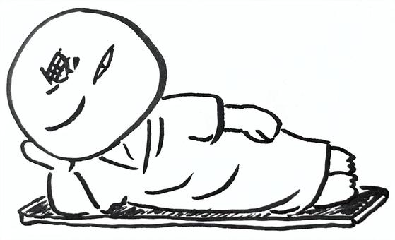 お坊さん お寺,僧侶,お坊さん,涅槃,仏教のイラスト素材