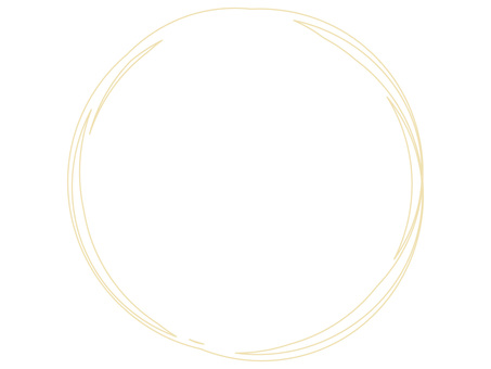 黄色のラフな円フレーム