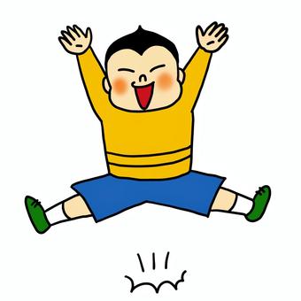 Illustration, happy, jump up, jump, 