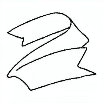 手描きのリボンのフレーム26 フレーム,リボン,枠,飾り枠,アイコン,見出し,タイトル,装飾,アイキャッチ,ラベルのイラスト素材