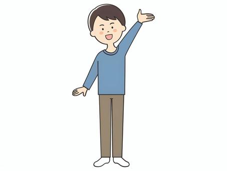 案内する男性 案内する男性 紹介,案内,説明,教える,紹介する,解説,アドバイス,重要,お知らせ,注目のイラスト素材
