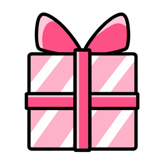 ラッピングされた可愛いピンクのプレゼント プレゼント,ピンク,クリスマス,贈り物,リボン,誕生日,イベント,お祝い,バレンタイン,ギフトのイラスト素材