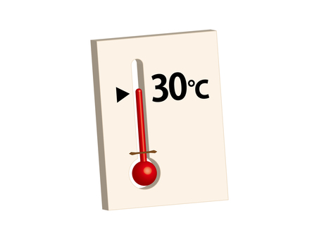 Illustration, wirklich sommer, thermometer, temperatur, 