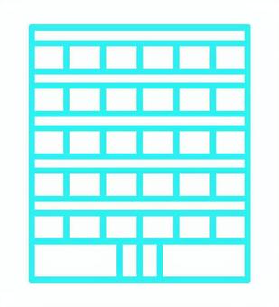 シンプルなマンション・ビル ビル,マンション,会社,正面,窓,オフィス,社屋,企業,経営,ビジネスのイラスト素材
