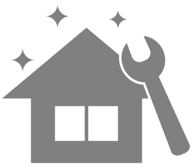 リフォームアイコン グレー リフォーム,家,修理,修繕,メンテナンス,金槌,マイホーム,住宅,一戸建て,リノベーションのイラスト素材