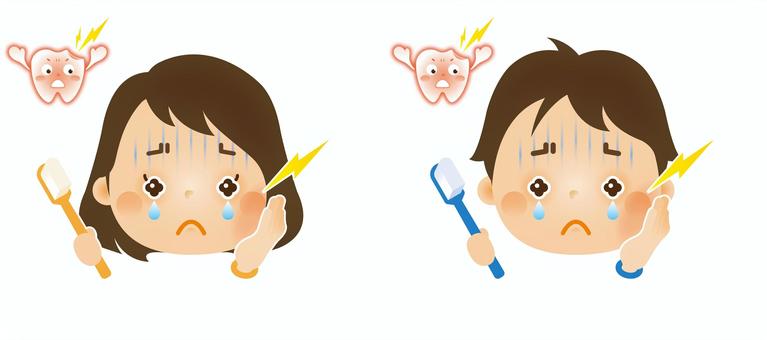 歯磨きをする子ども21 歯磨き,歯医者,子ども,歯ブラシ,虫歯,歯,予防,フッ素,アイコン,男の子のイラスト素材