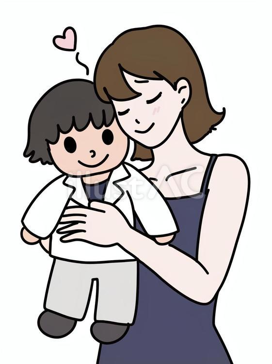 推しのぬいぐるみを抱く女性 女性,推し活,夏のイラスト素材