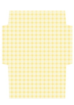 封筒 封筒,展開図,テンプレート,洋形,洋形封筒,ペーパークラフト,手紙,郵便,チェック柄のイラスト素材