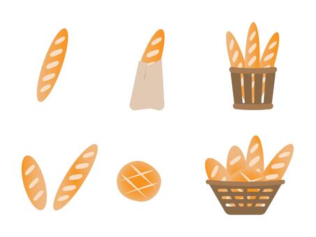 Illustration, french bread, bread, food, 