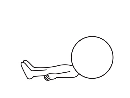 寝相 仰向け 棒人間,寝相,仰向け,線画,シンプル,ゆるいのイラスト素材