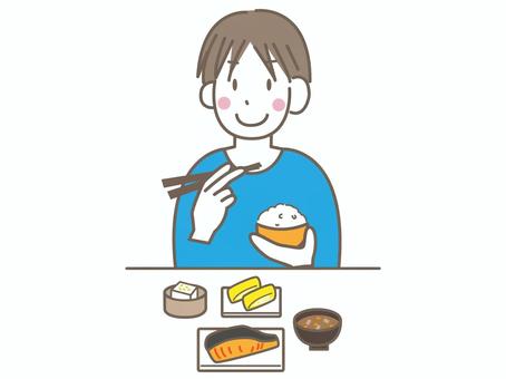 Man eating a meal, JPG, PNG and AI Man eating a meal, meal, eat, breakfast, JPG, PNG and AI