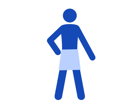 バスタオルを腰に巻く湯上がりの人(青) バスタオルを腰に巻く湯上がりの人(青) バスタオル,腰,入浴,温泉,スパ,お風呂,湯上がり,風呂上がり,シャワー,バスタイムのイラスト素材