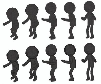 棒人間　ペパクラ風　よっしゃー  よっしゃー,ガッツポーズ,熱血,ガッツ,頑張れ,声援,拳,やる気,元気,気合のイラスト素材