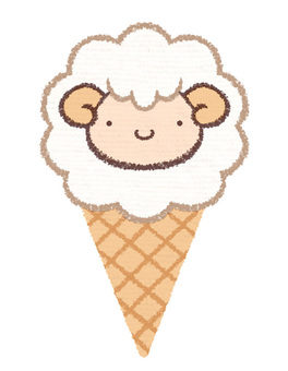 Illustration, sheep, animal, ice, 