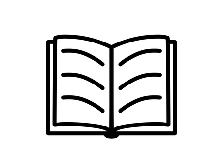 シンプル本アイコン１（黒）