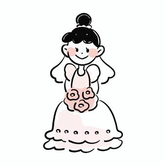 Wedding dress female single illustration, JPG, PNG and EPS Wedding dress female single illustration, wedding dress, female, simple substance, JPG, PNG and EPS