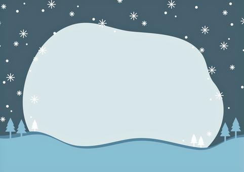 雪景色の背景08 冬,雪,背景,夜,夜空,クリスマス,冬景色,雪景色,風景,おしゃれのイラスト素材