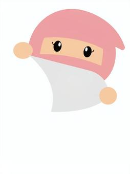 隠れ身の術をするくノ一 隠れ身の術,クノイチ,忍者,忍術,隠れる,忍ぶ,忍び,歴史,キャラクター,かわいいのイラスト素材