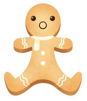 ジンジャーマンクッキー(パターン3) ジンジャーマンクッキー(パターン3) ジンジャーマン,クリスマス,お菓子,食べ物,甘味,スイーツ,クッキー,アイシング,オーナメント,飾りのイラスト素材