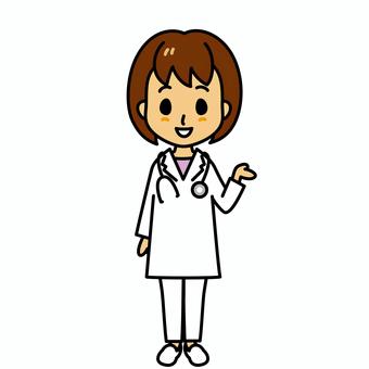 女性医師　全身