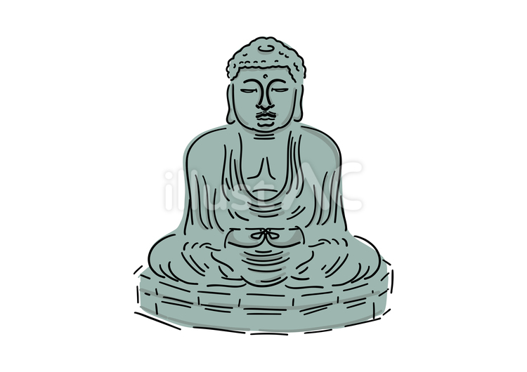 大仏　 大仏,挿絵,寺のイラスト素材