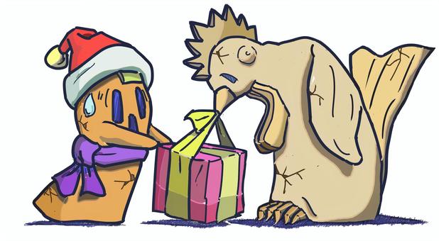 埴輪のクリスマス 埴輪,古墳,縄文土器,人型,縄文時代のイラスト素材