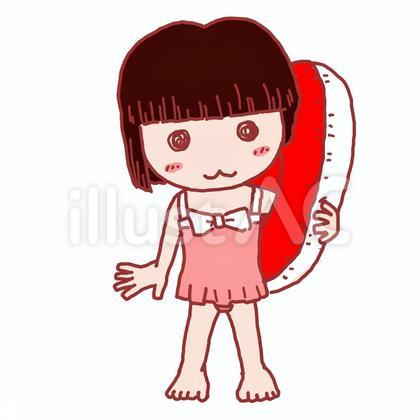 水着浮き輪 ベタ 女の子