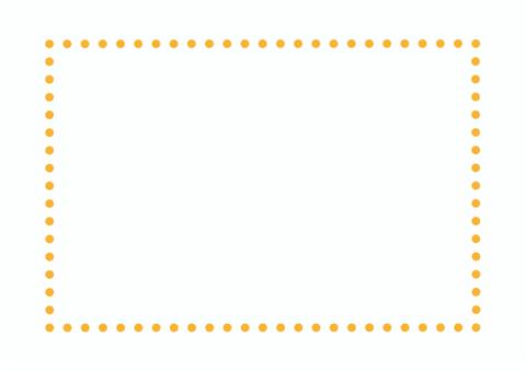シンプルなドットフレーム（オレンジ） フレーム,枠,飾り枠,ドット,水玉,丸,シンプル,オレンジのイラスト素材