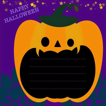 ハロウィンカード ハロウィン,メッセージ,カード,ハロウィーン,秋,イベント,カボチャ,オバケのイラスト素材