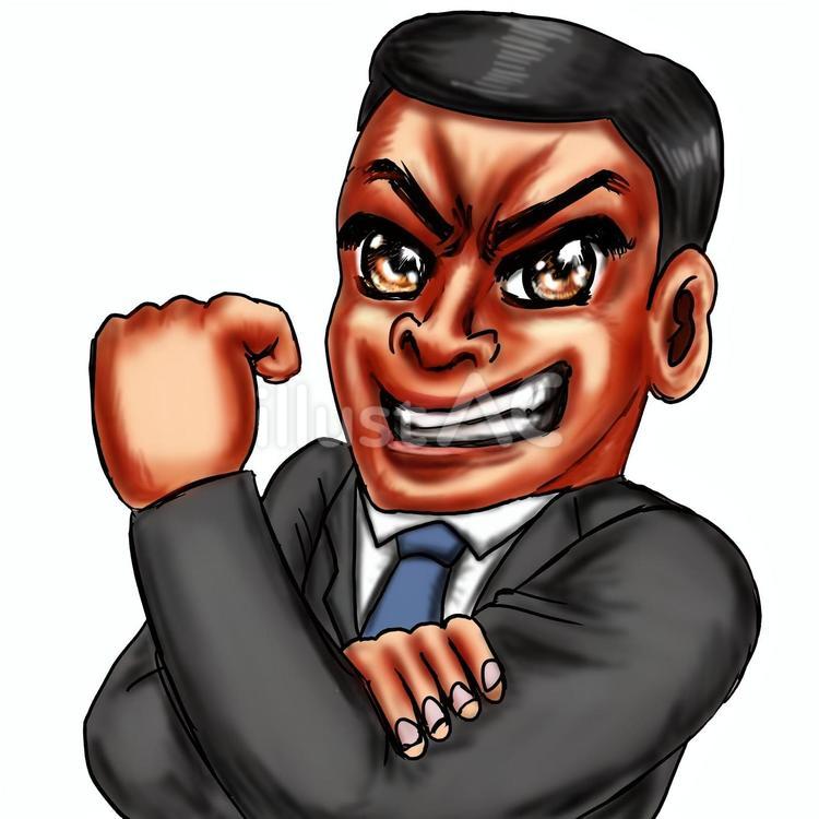自信に満ちた頼もしいサラリーマン 自信,まかせろ,頼もしいのイラスト素材