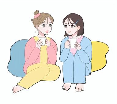 パジャマパーティ友達