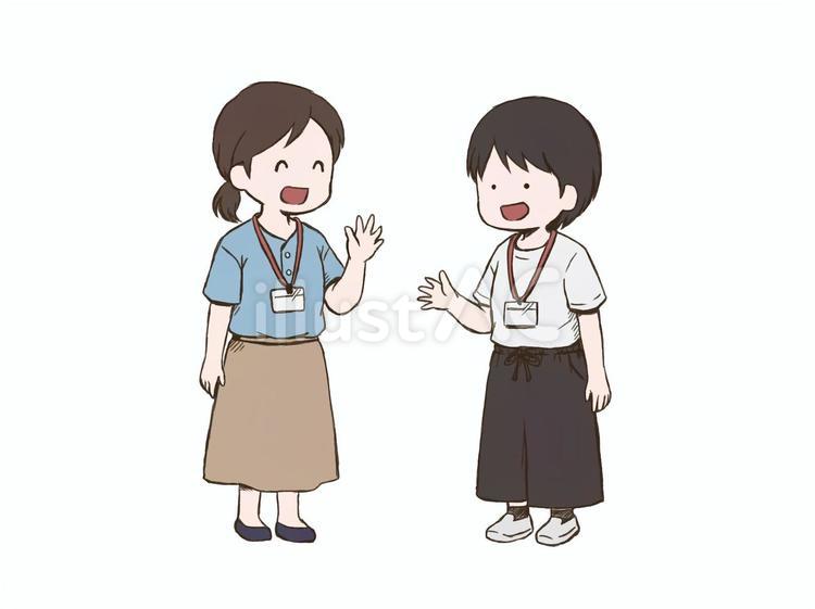 ママ友同士の会話 ママ友,会話,ptaのイラスト素材