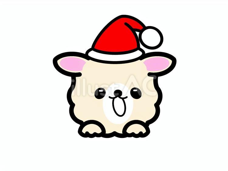 サンタひつじ サンタ,ひつじ,クリスマスのイラスト素材