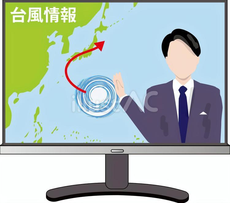 台風情報 台風,災害,天気のイラスト素材