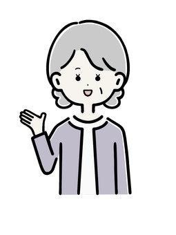 Elderly woman giving a guide, people, female, old age, JPG and PNG