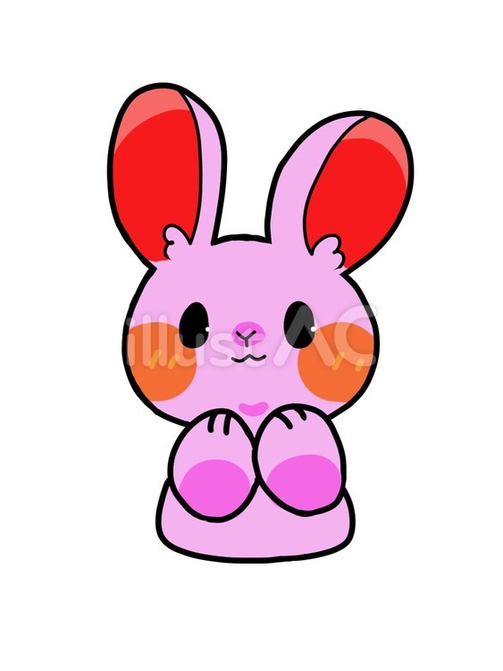 うさぎ　きゅるん うさぎ,ウサギ,兎のイラスト素材