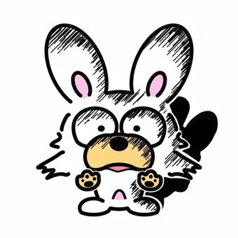Rabbit in shock, JPG and PNG Rabbit in shock, shock, terror, despair, JPG and PNG