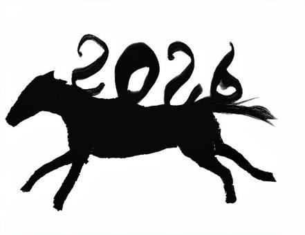 2026年馬の馬のシルエット