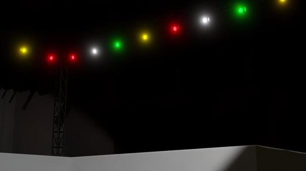 ステージ1-3 ステージ,照明,支柱,台,カラフルのイラスト素材