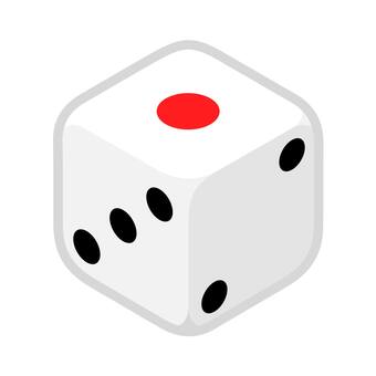 サイコロのアイコン サイコロ,1の目,賭け事,ゲーム,賭博,サイ,博打,丁半,アイコン,シンプルのイラスト素材