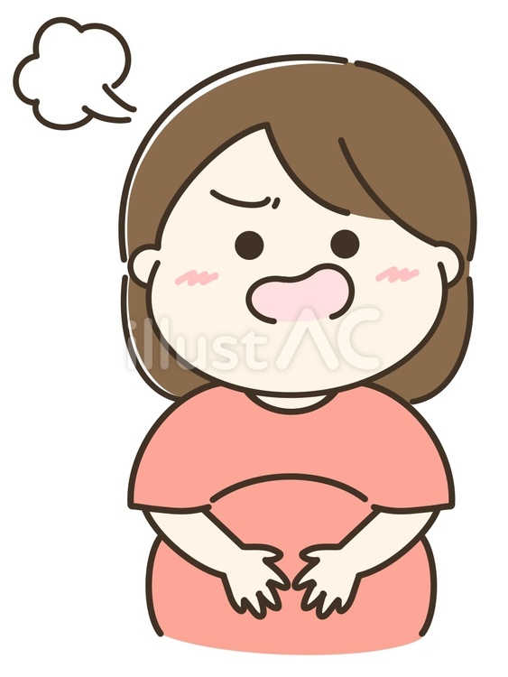 怒っている妊婦さんのイラスト 妊婦,妊娠,産婦のイラスト素材